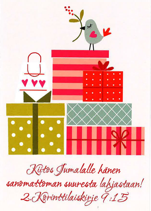 Joulukortti, 2. Kor. 9:15