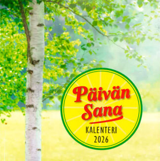 Kaunis kalenteri vuodelle 2026, jossa jokaiselle päivälle Raamatun teksti.